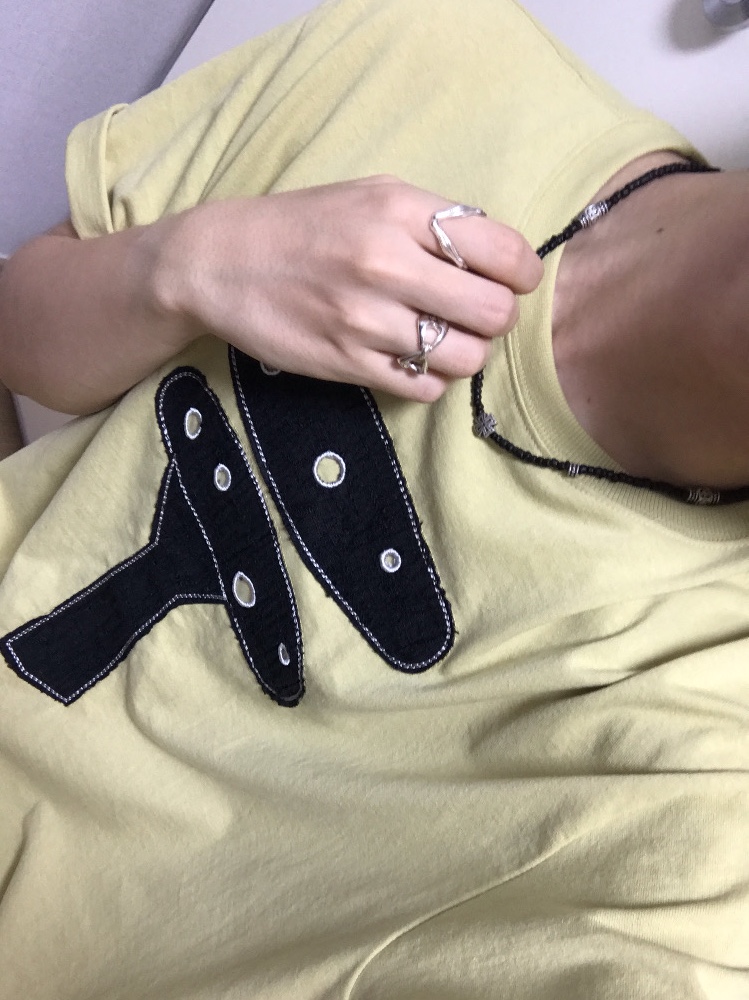 [KREAM 단독] Waviness Horizon Stripe Half Shirts Black Stripe - 25FW, Ignota Core:12 Cord Cargo Shorts Black 착용 스타일 - 6