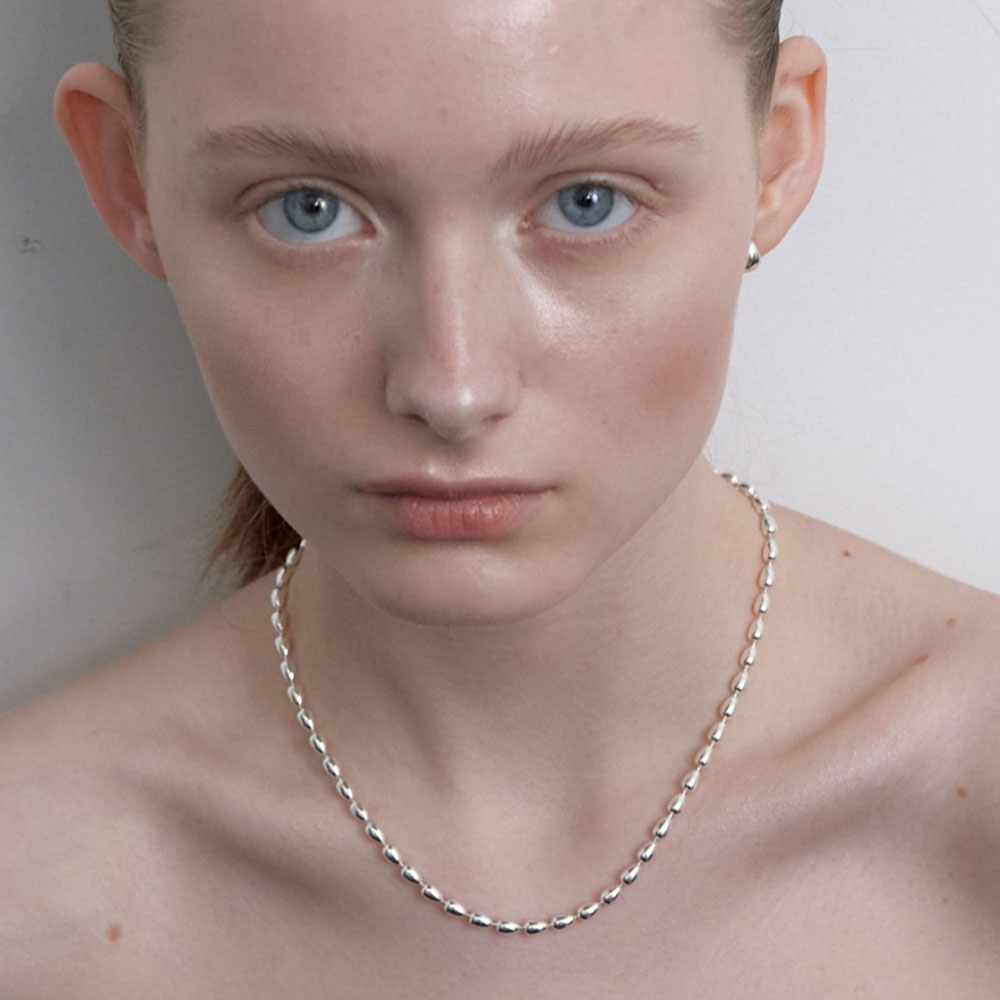 러브미몬스터 이지 물방울 체인목걸이 실버(lovememonster Easy Drops Chain Necklace Silver) - 2