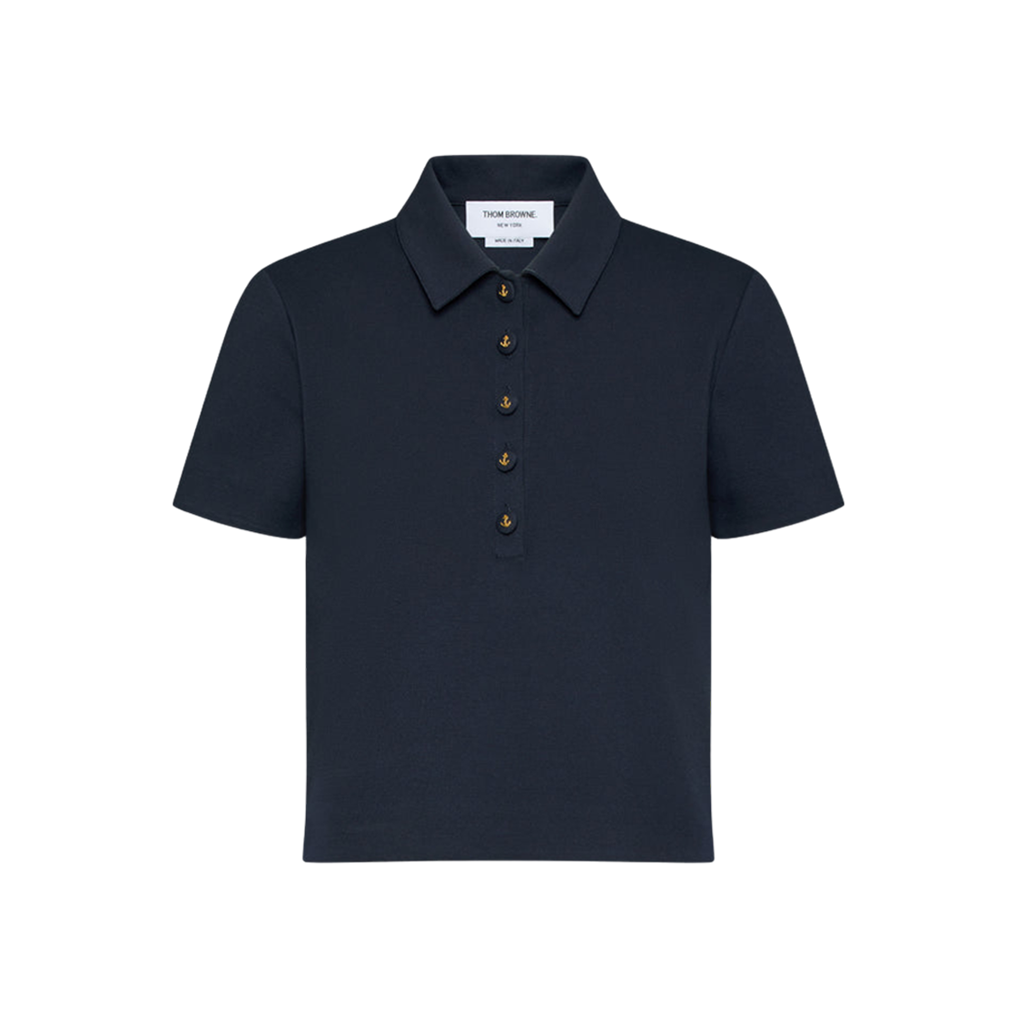 FJP111A-J0215-415 (W) Thom Browne Compact Milano Polo Navy