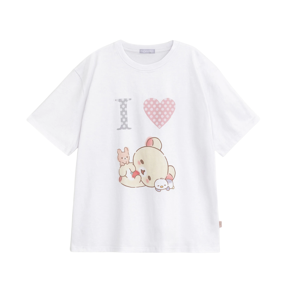 - (W) hugyourskin I Love Korilakkuma T-Shirt White