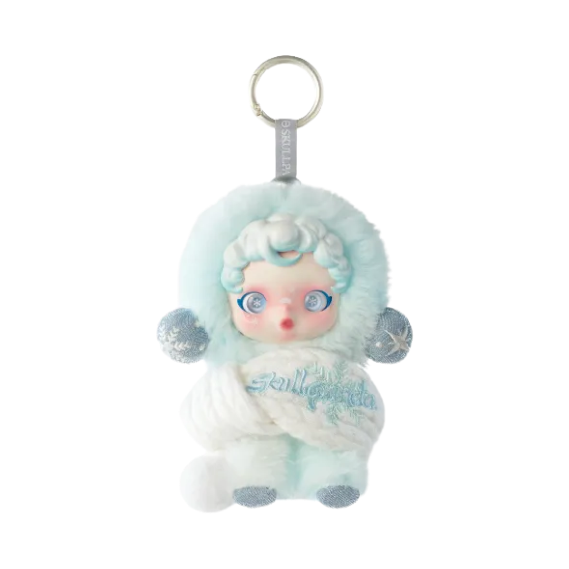 팝마트 스컬판다 겨울 교향곡 시리즈 인형 키링 하얀 눈의 노래 (개봉 박스)(Pop Mart Skullpanda Winter Symphony Series Keyring Song of Snow (Opened Case))