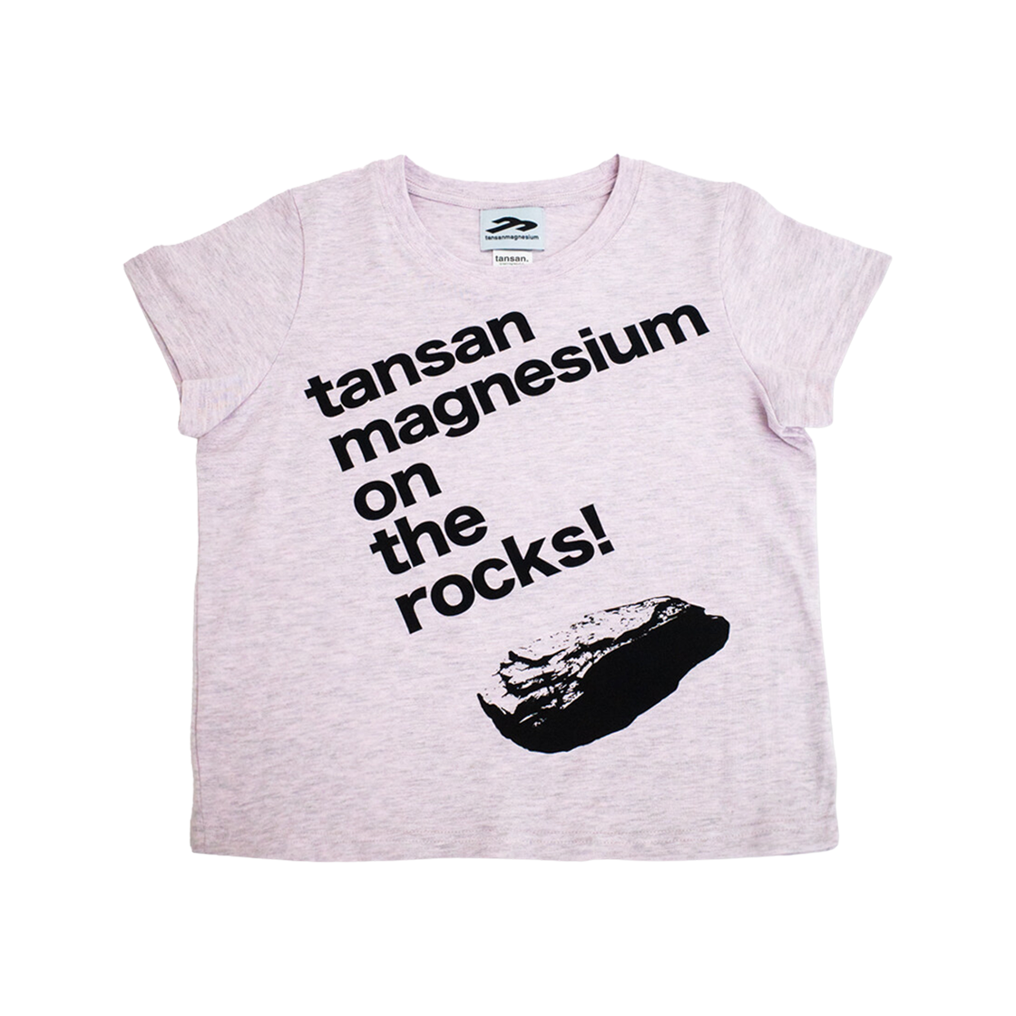 (W) 탄산마그네슘 온 더 락! 티셔츠 라이트 핑크((W) Tansanmagnesium On the Rocks! T-Shirt Light Pink)