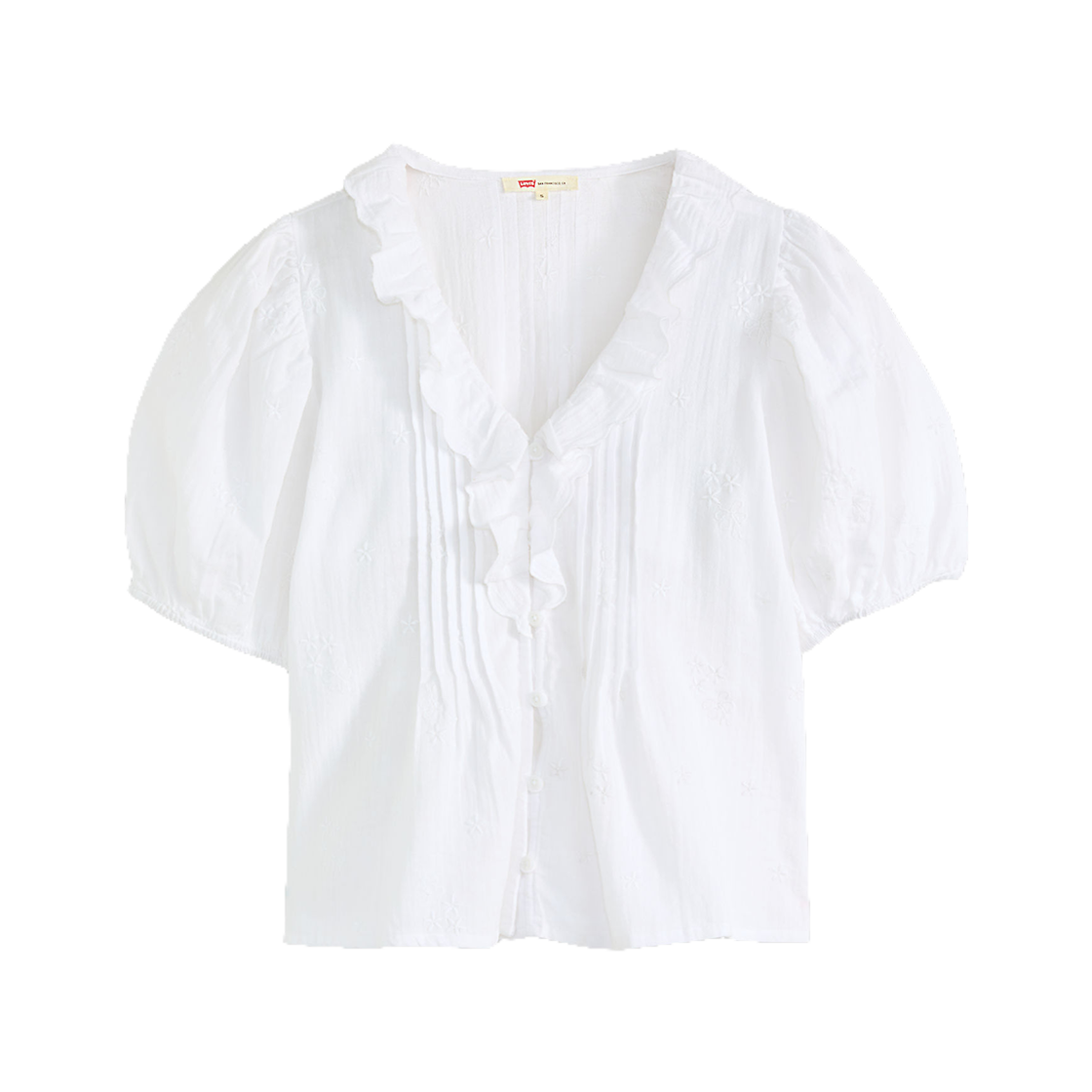 0049Z-0000 Levi's Women Giselle Ruffle Blouse White