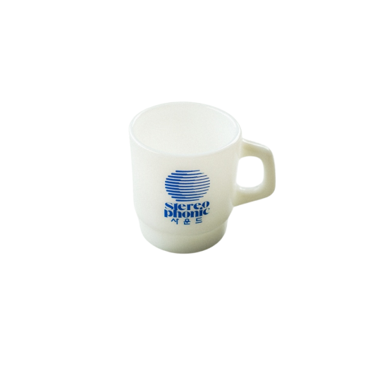 30035 Stereophonic Sound SPS Logo Milk Glass White