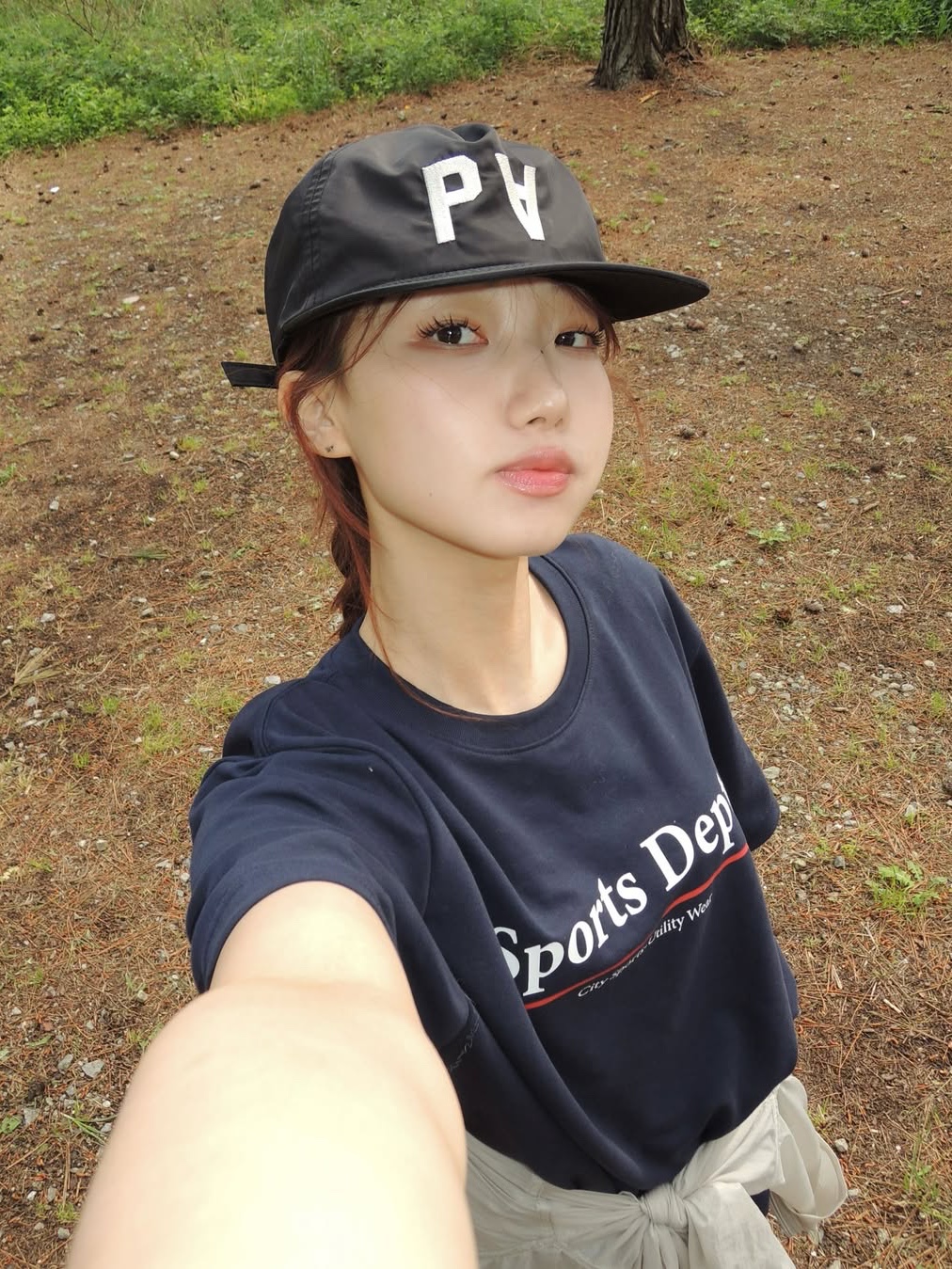 Sports Dept Line Logo T-shirt Navy, Salomon XT-6 ADV Black 착용 스타일 - 5