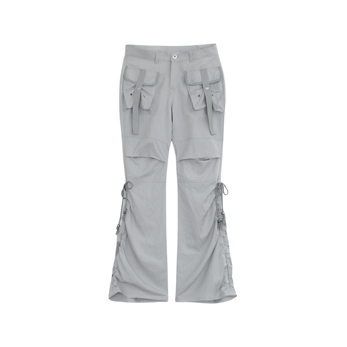 (W) 허그유어스킨 부츠컷 카고 팬츠 그레이((W) hugyourskin Bootcut Cargo Pants Gray)