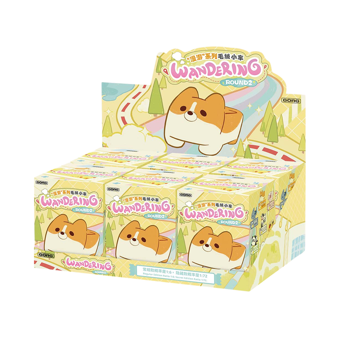 팝마트 공 오리지널 시리즈 플러쉬 토이 카 라운드2 미개봉 랜덤박스 (6개입)(Pop Mart Gong Original Roaming Series Plush Toy Car Round2 Sealed Case (6 Blind Boxes)) - 1