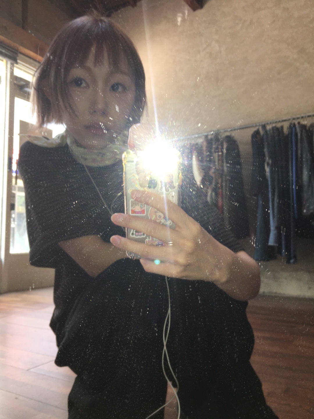 SLOW RECORD HOUSE Stripe Short Sleeve Brown 착용 스타일 - 7
