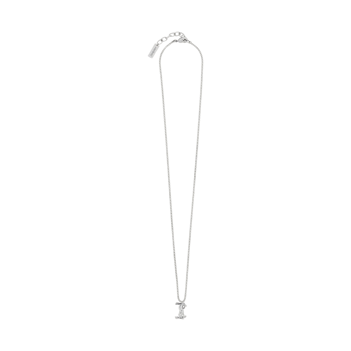 (W) 생로랑 카산드라 체인 네클리스 옥시다이즈 실버((W) Saint Laurent Cassandre Chain Necklace Oxidized Silver)
