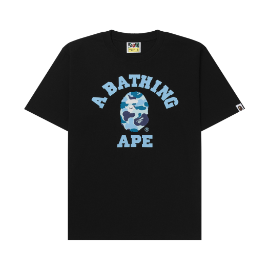 - BAPE ABC Camo College T-Shirt Black Blue