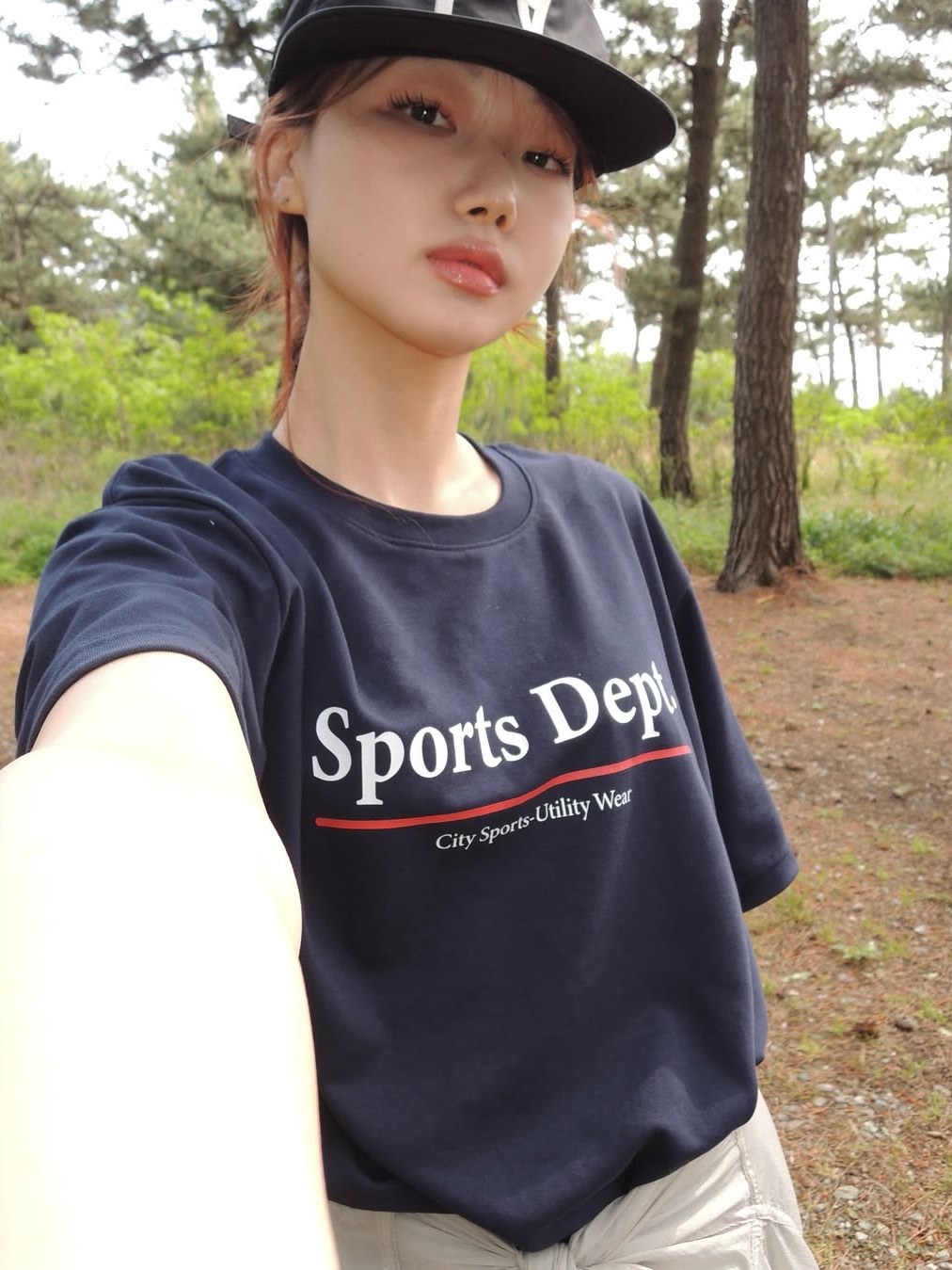 Sports Dept Line Logo T-shirt Navy, Salomon XT-6 ADV Black 착용 스타일 - 6