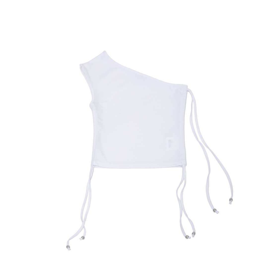 원숄더 스트링 탑 화이트(ONE SHOULDER STRING TOP WHITE)