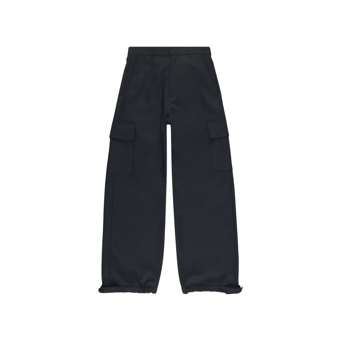 OMCF037F23FAB0041010 Off-White Embroidery Drill Cargo Pants Black