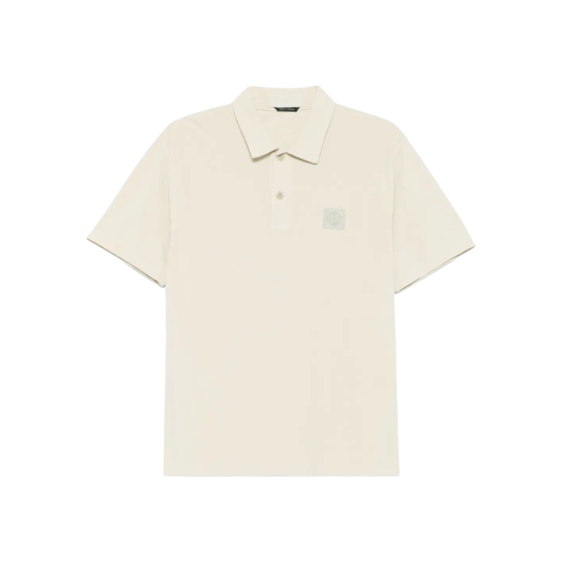 K1S1522000-01S0F11-V0090 Stone Island 2200001 Ghost Patch Crepe Cotton Jersey Slim Fit Short Sleeve Polo Shirt Beige - 25SS