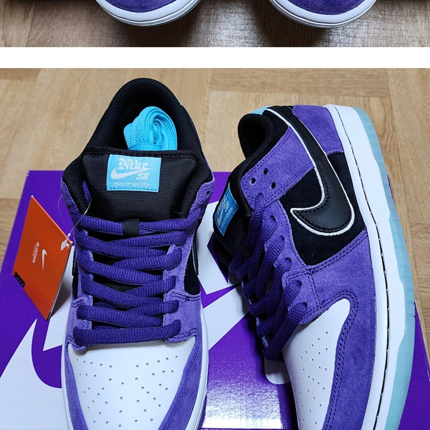 Nike x Hayley Wilson SB Dunk Low Pro Black and Court Purple 착용 스타일