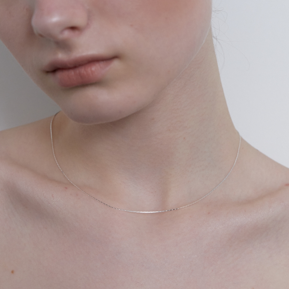 러브미몬스터 [실버] 퓨어 박스 체인목걸이 실버(lovememonster [Silver] Pure Box Chain Necklace Silver) - 4