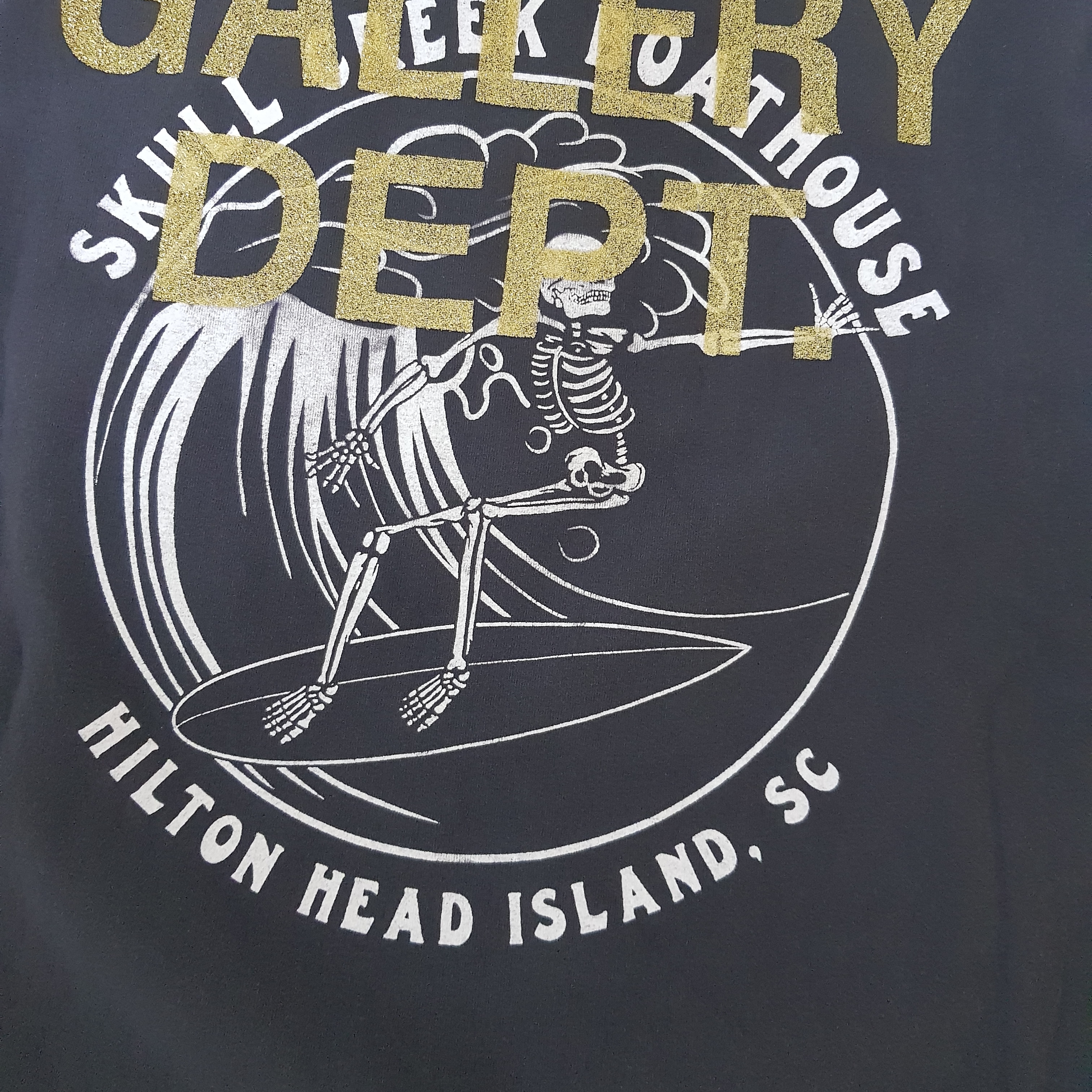 Gallery Dept. Skull Creek LS T-Shirt Vintage Black 착용 스타일 - 2