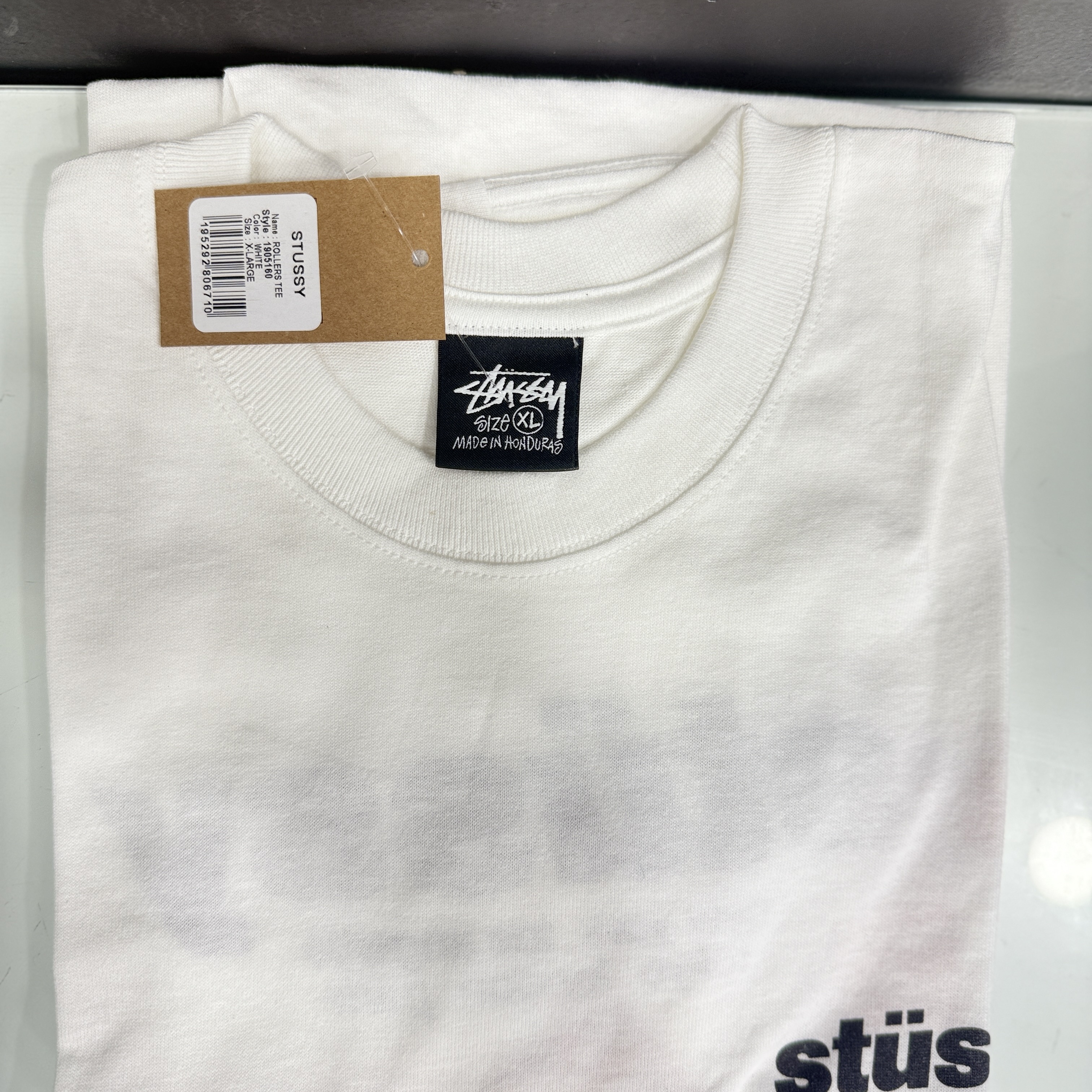 Stussy Rollers T-Shirt White 착용 스타일 - 1