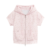 (W) hugyourskin Korilakkuma Print Hoodie Zip Up Pink