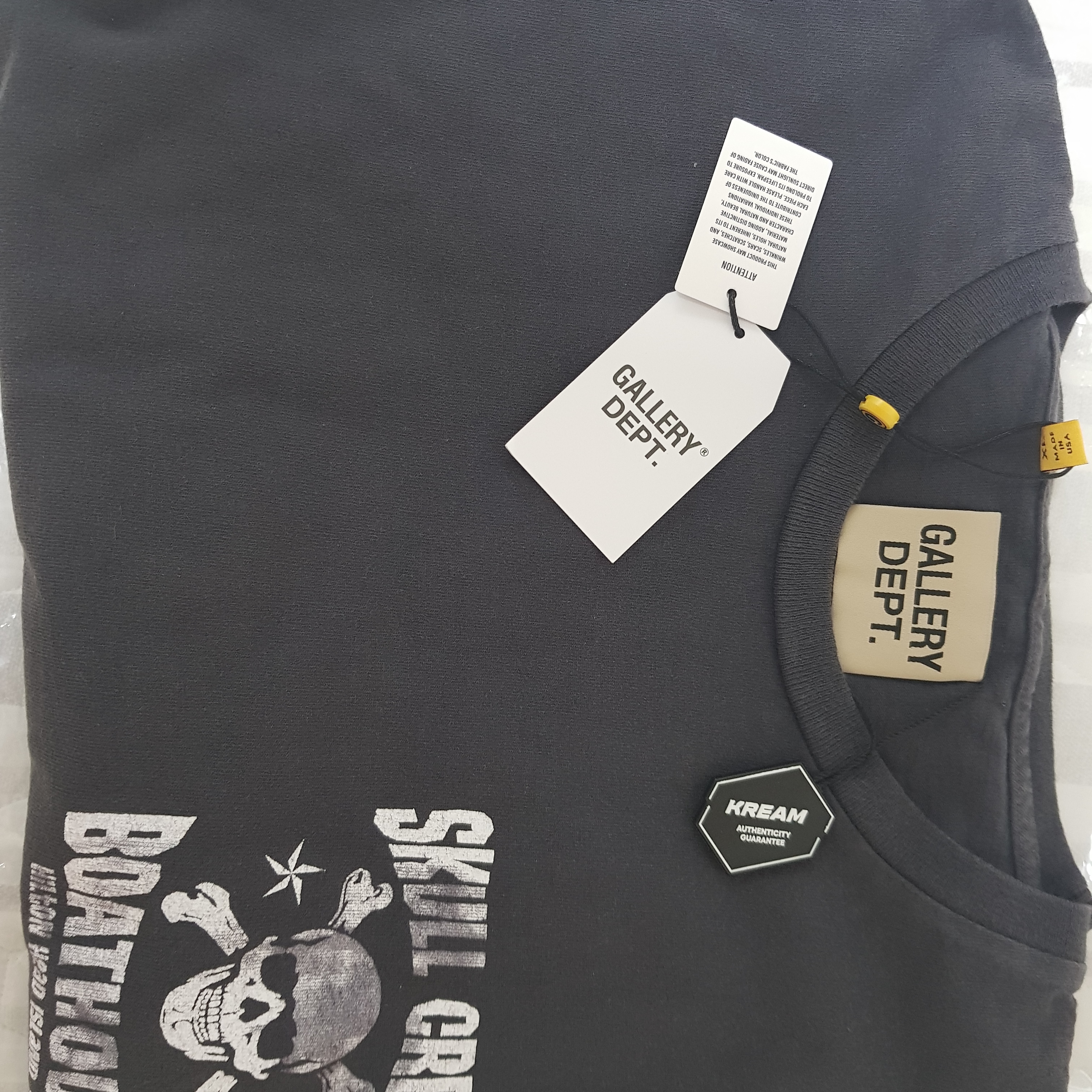 Gallery Dept. Skull Creek LS T-Shirt Vintage Black 착용 스타일 - 1