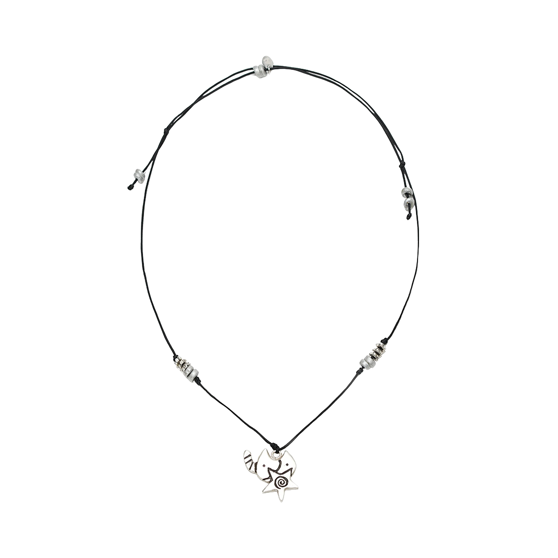 - (W) hugyourskin Silver Necklace Hugging