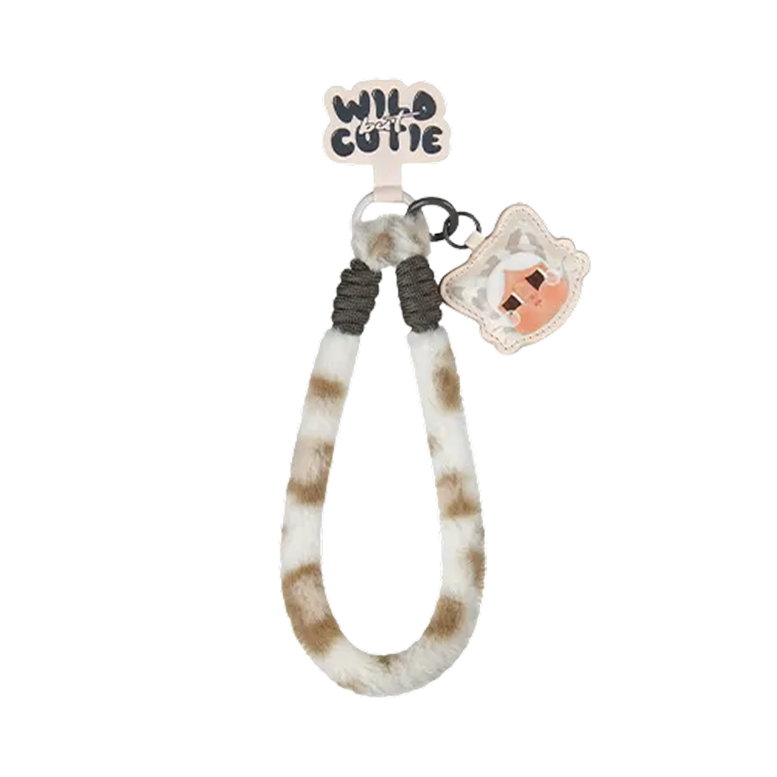 팝마트 크라이베이비 표범 냥이 시리즈 폰 참 바닐라 냥이 (개봉 박스)(Pop Mart Crybaby Wild But Cutie Series Phone Charm Vanilla Cutie (Opened Case))