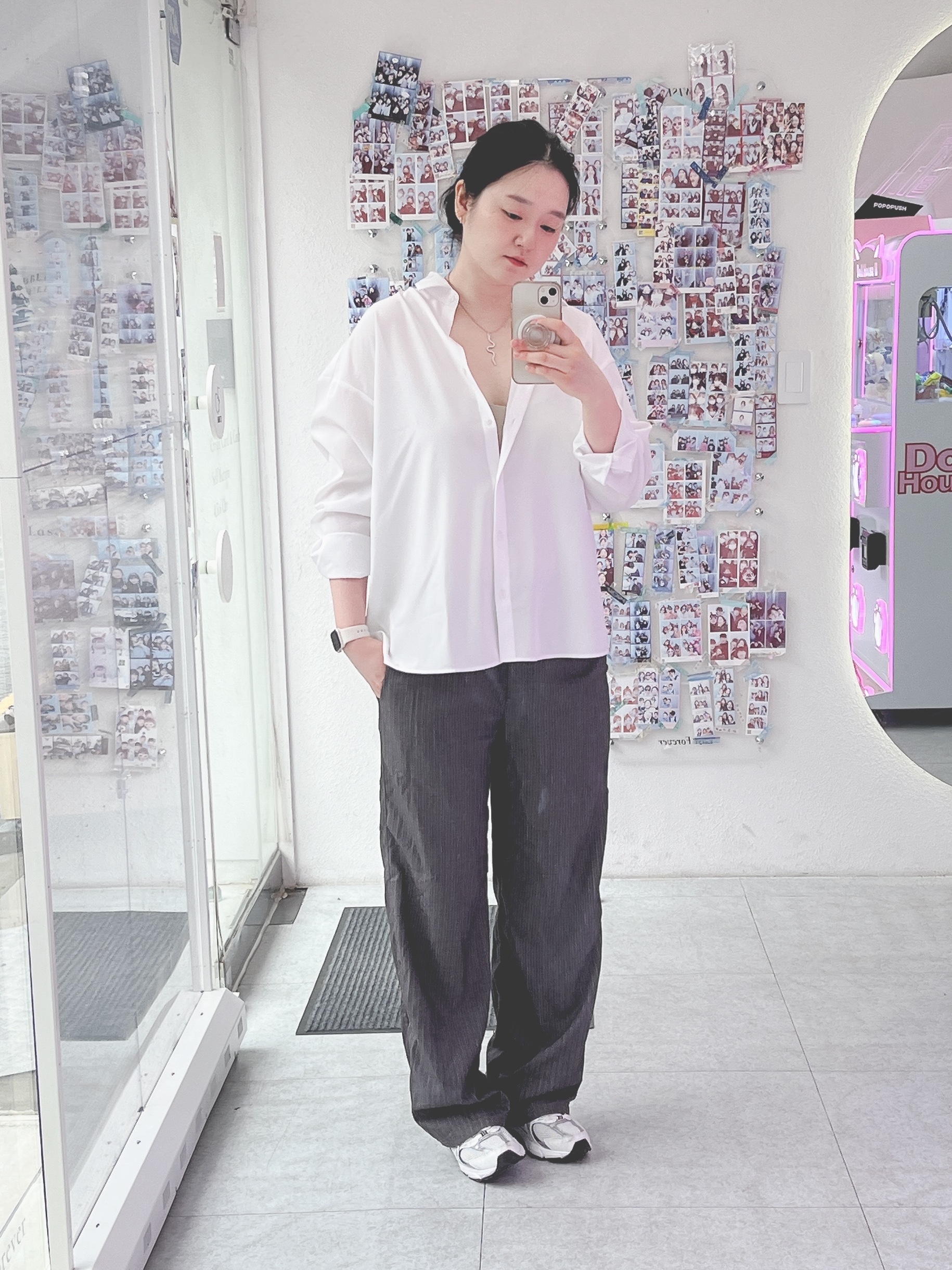 New Balance 530 White 착용 스타일 - 2