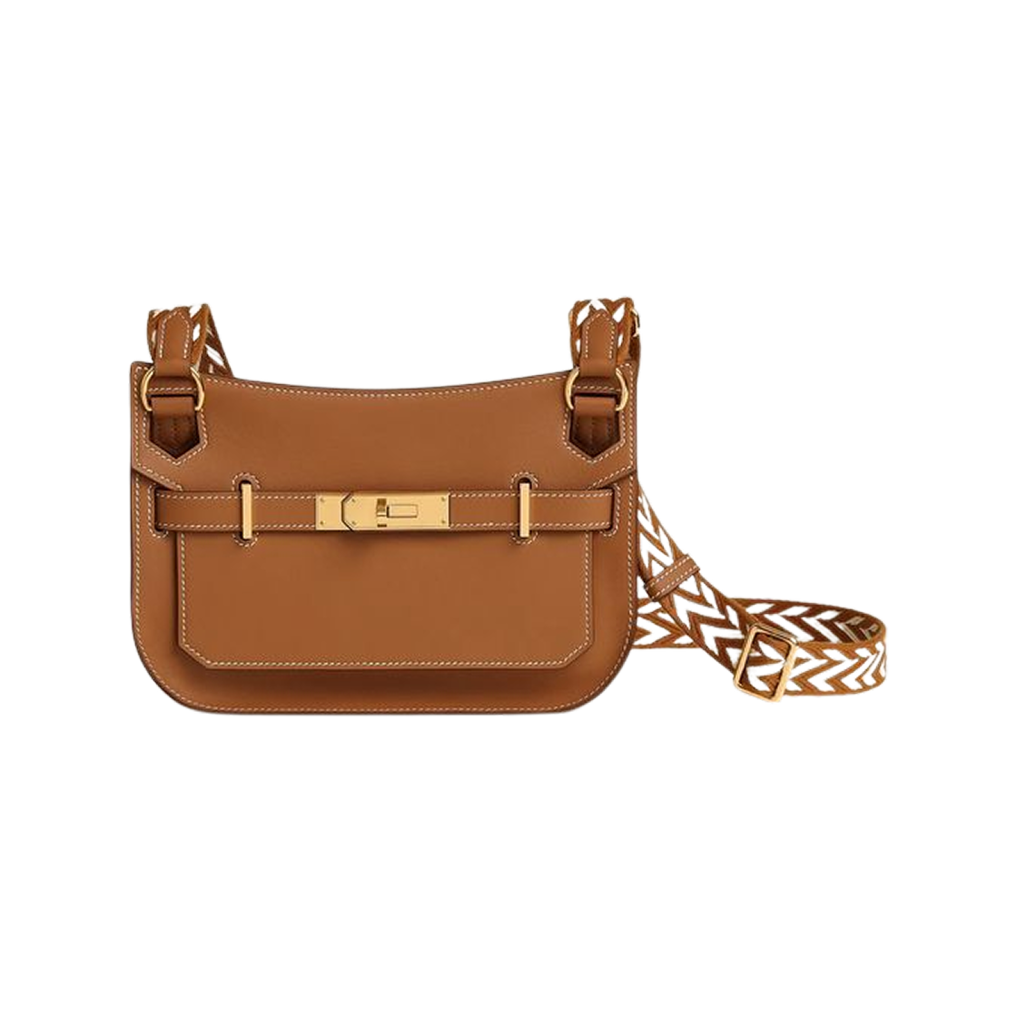 H084332CCAA Hermes Jypsiere Mini Bag Evercolor & Gold Gold Blanc