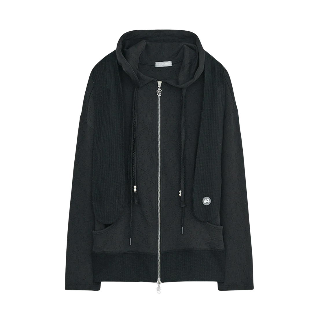 (W) 허그유어스킨 토깅 후드 집업 블랙((W) hugyourskin Togging Hoodie Zip Up Black)