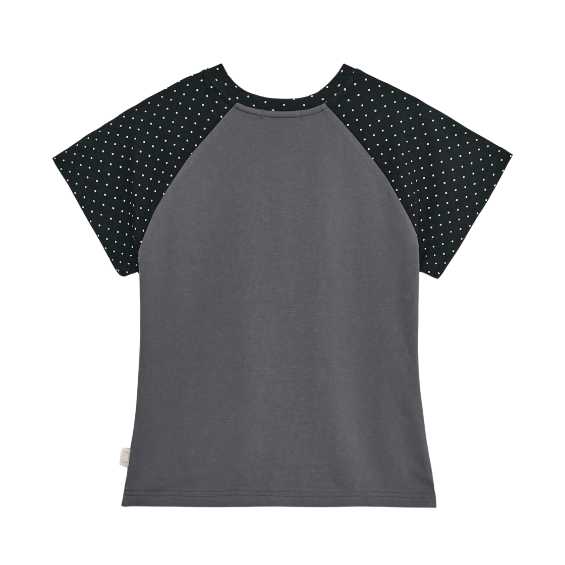 (W) 허그유어스킨 코리락쿠마 닷 래글런 티셔츠 차콜((W) hugyourskin Korilakkuma Dot Raglan T-Shirt Charcoal) - 2