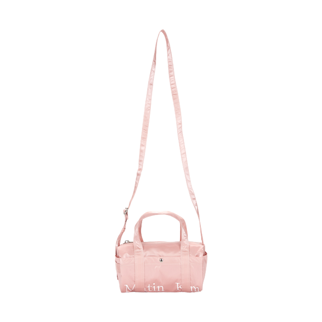 - Matin Kim Glossy Logo Sporty Mini Duffel Bag Light Pink