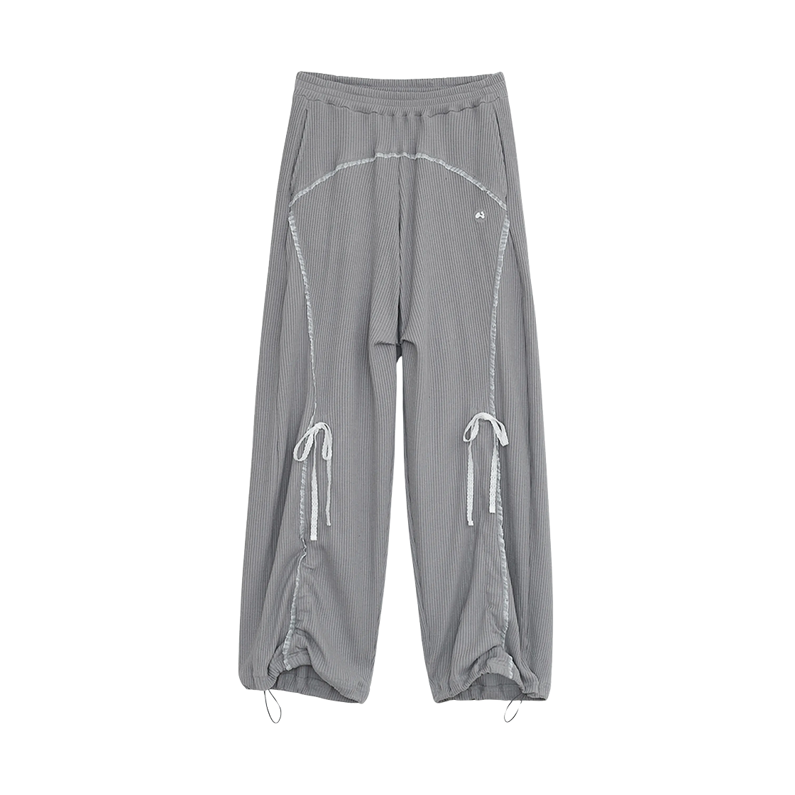 (W) 허그유어스킨 레이스 조거 팬츠 그레이((W) hugyourskin Lace Jogger Pants Gray)