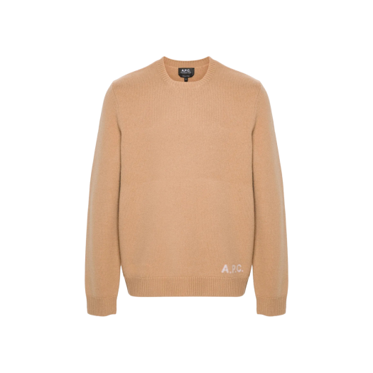 A.P.C. Pull Logo Knit Camel