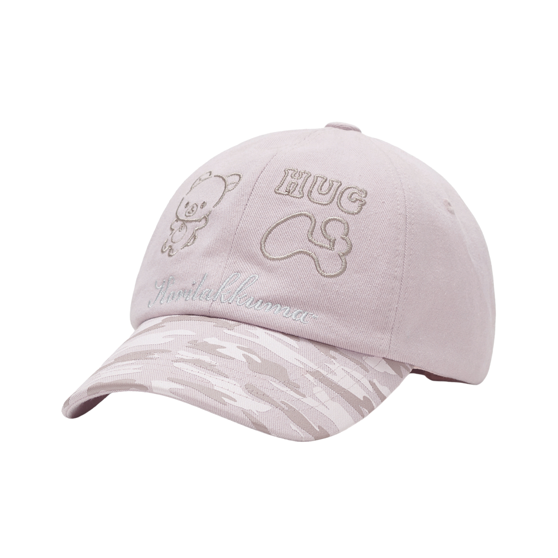 (W) 허그유어스킨 코리락쿠마 카모 볼캡 핑크((W) hugyourskin Korilakkuma Camo Ball Cap Pink) - 2