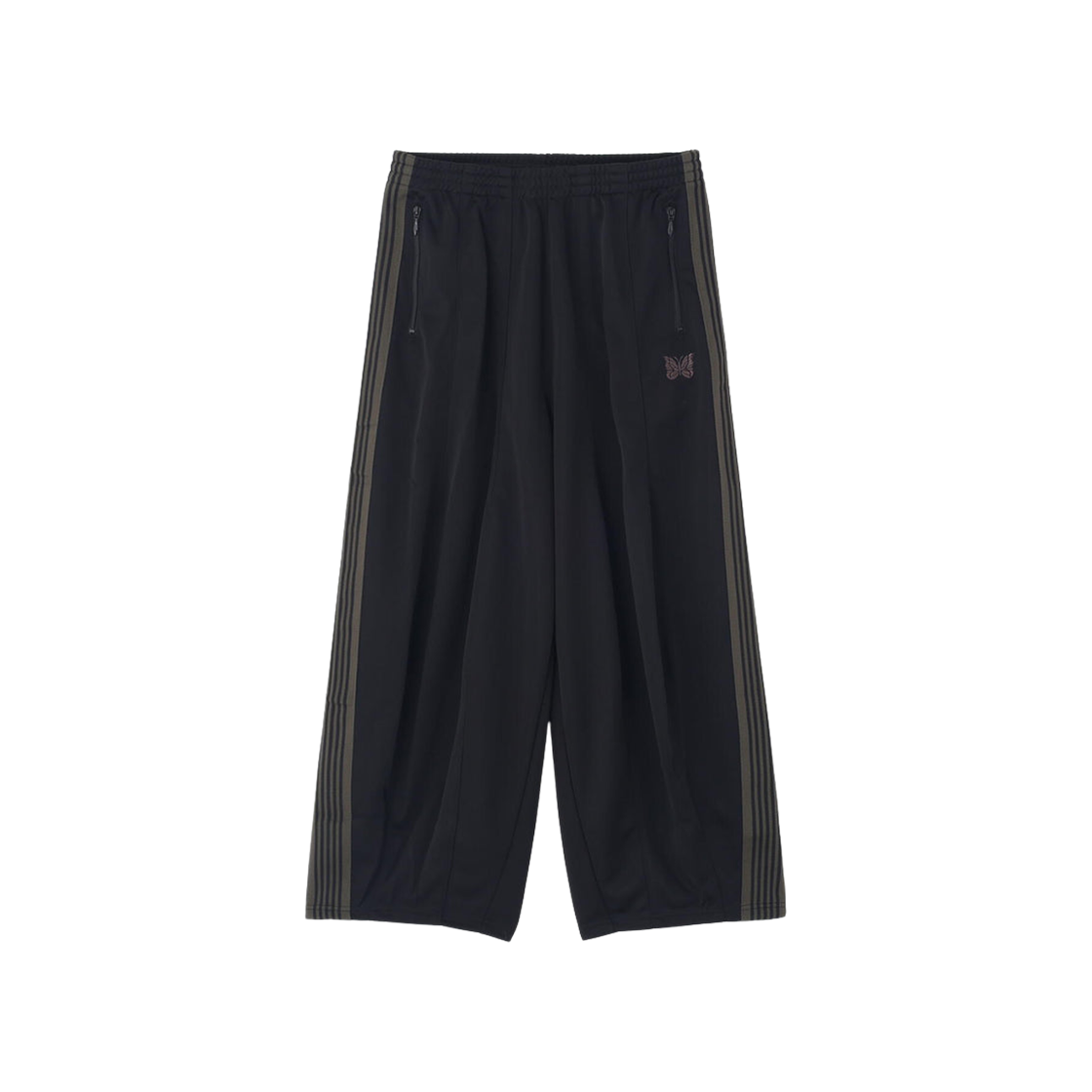 니들스 x B'2nd H.D. 트랙 팬츠 폴리 스무스 블랙(Needles x B'2nd H.D. Track Pants Poly Smooth Black)