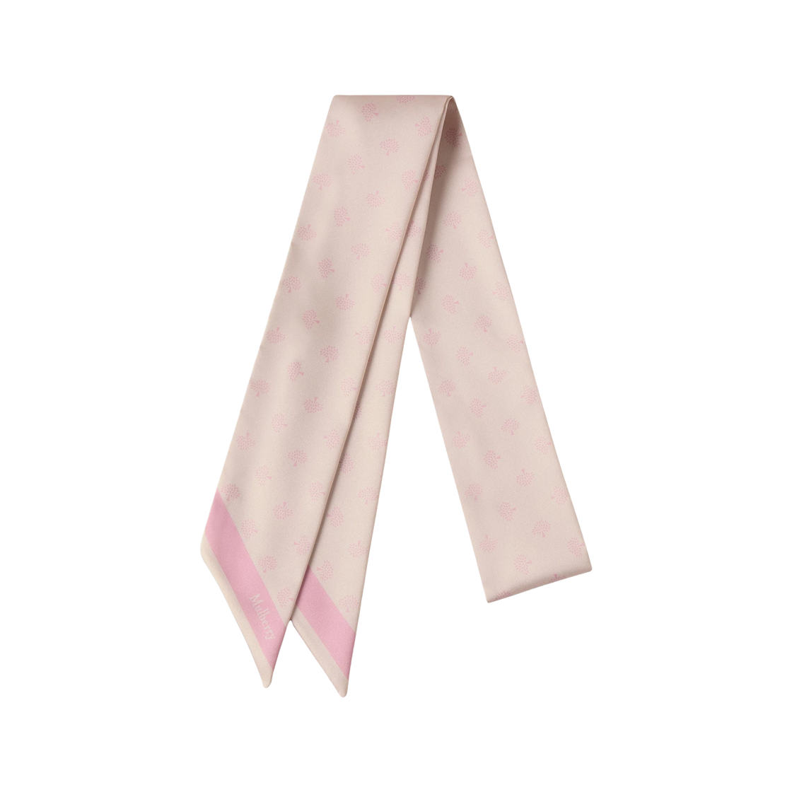 (W) 멀버리 리사이클드 폴리에스터 스키니 스카프 블라썸 핑크((W) Mulberry Recycled Polyester Skinny Scarf Blossom Pink)