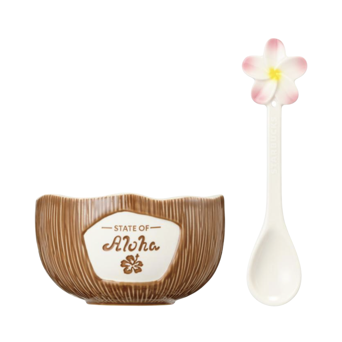 스타벅스 알로하 코코넛 디저트볼 스푼 세트 355ml(Starbucks Aloha Coconut Bowl Spoon set 355ml)