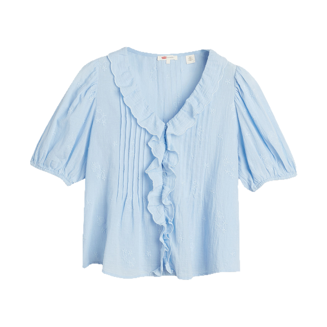 0049Z-0001 Levi's Women Giselle Ruffle Blouse Blue