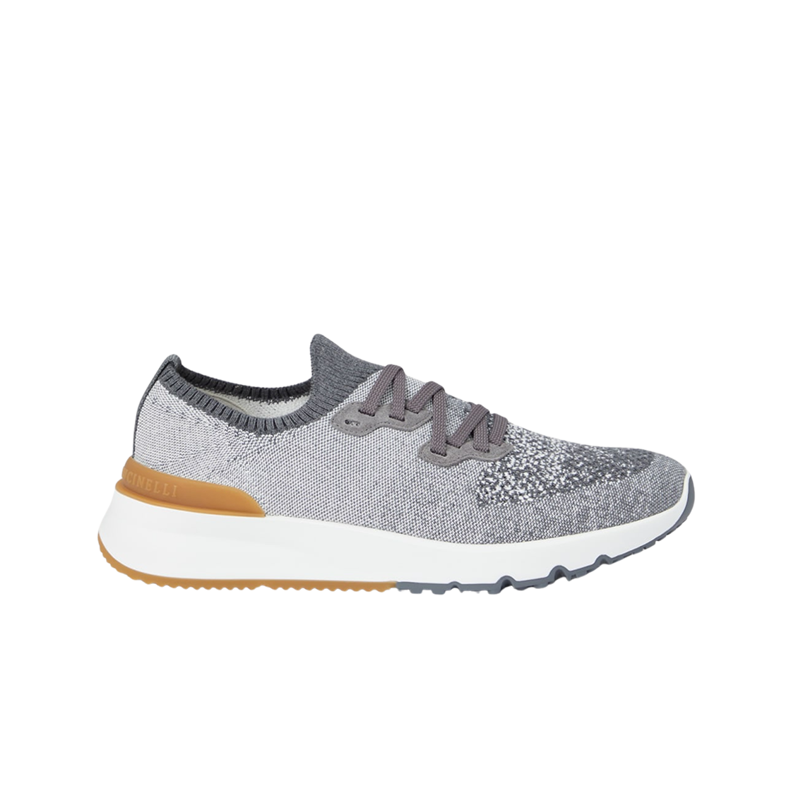 MZUKISO250-CYD86 Brunello Cucinelli Cotton Chine Knit Runners Grey