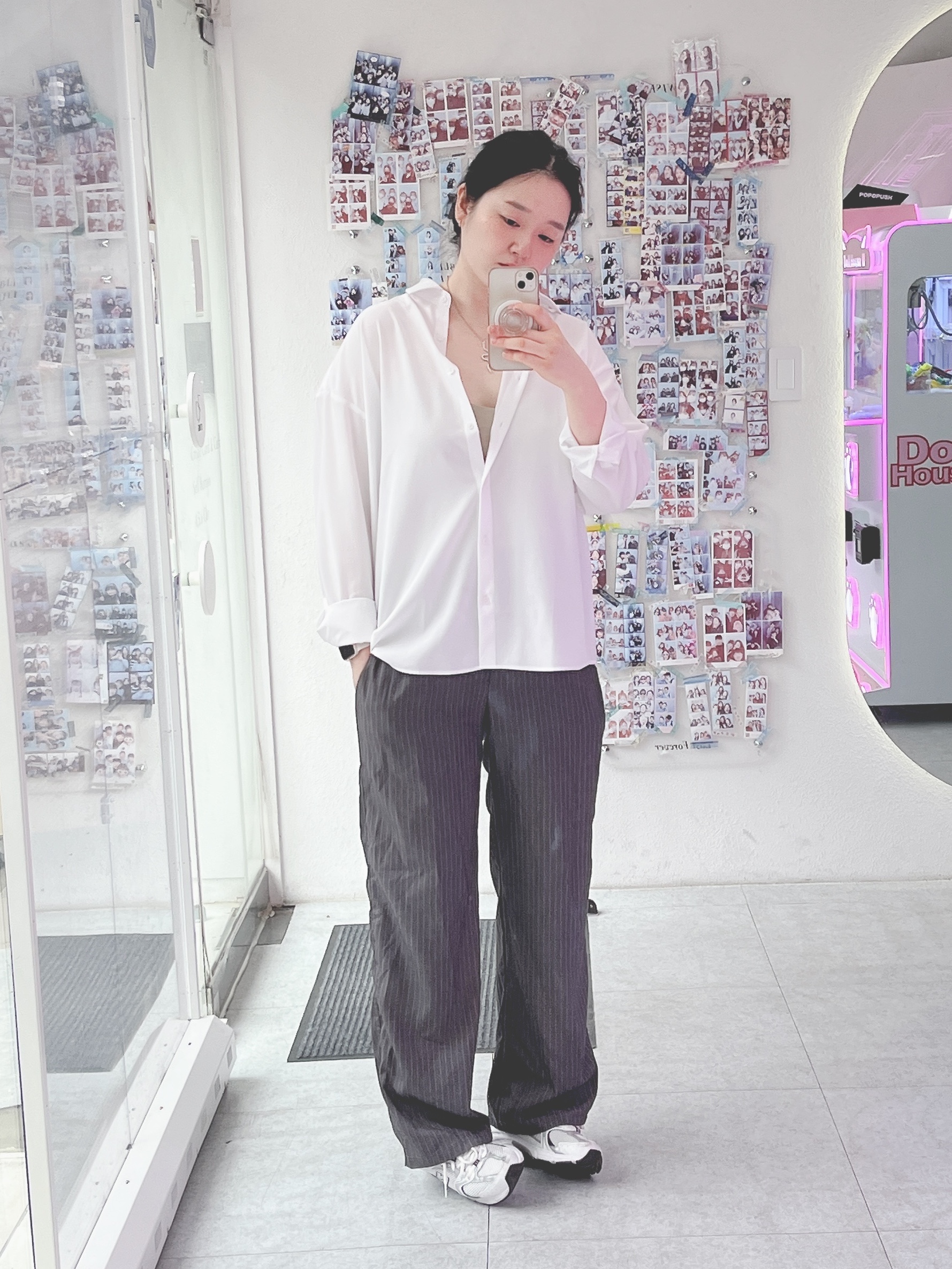 New Balance 530 White 착용 스타일 - 1