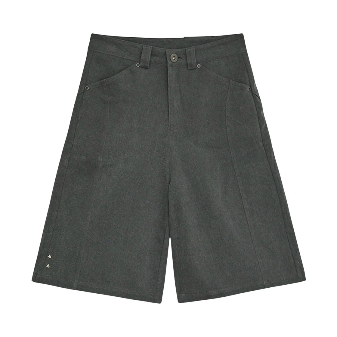 (W) 허그유어스킨 엔젤 윙 버뮤다 팬츠 차콜((W) hugyourskin Angel Wing Bermuda Pants Charcoal)