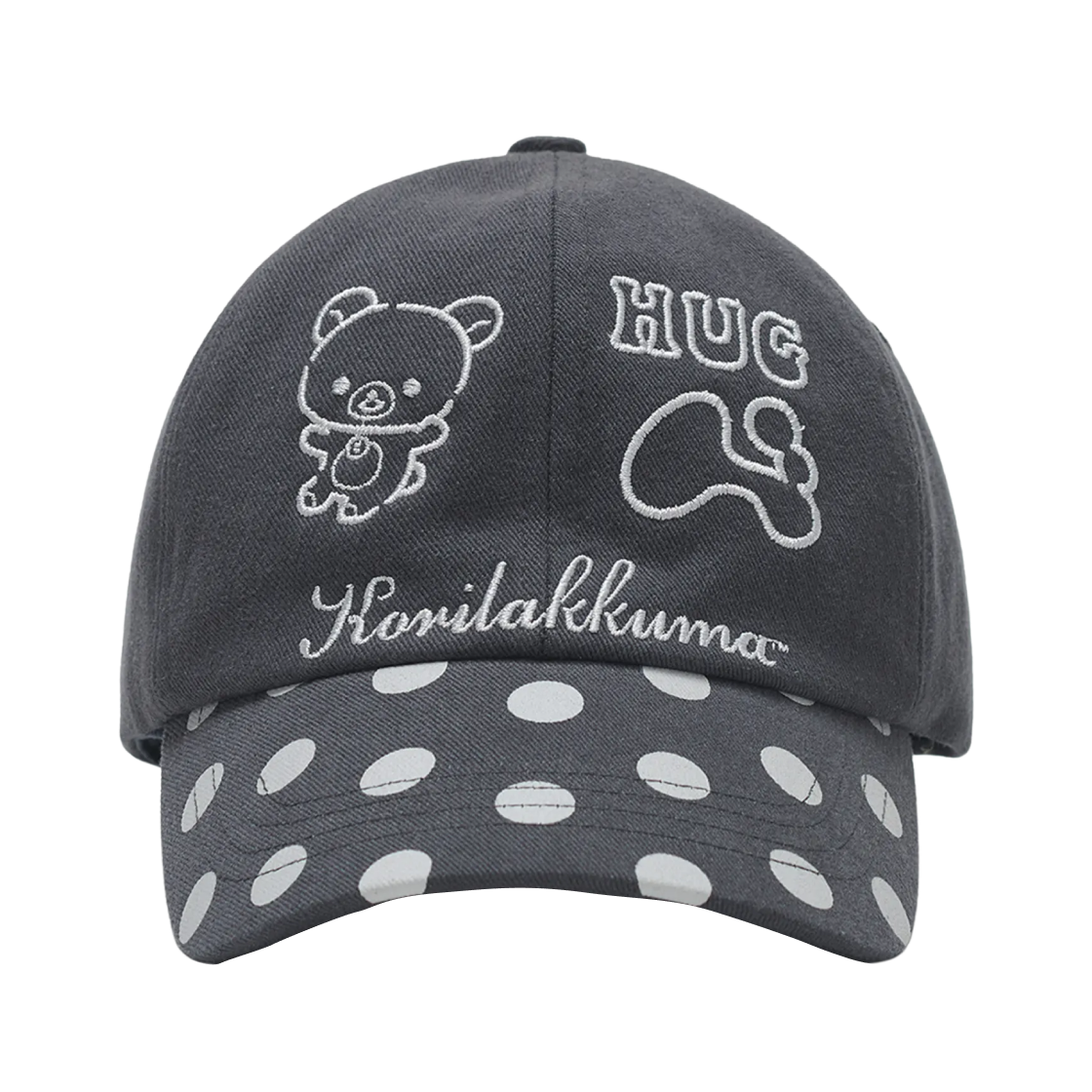 - (W) hugyourskin Korilakkuma Dot Ball Cap Charcoal