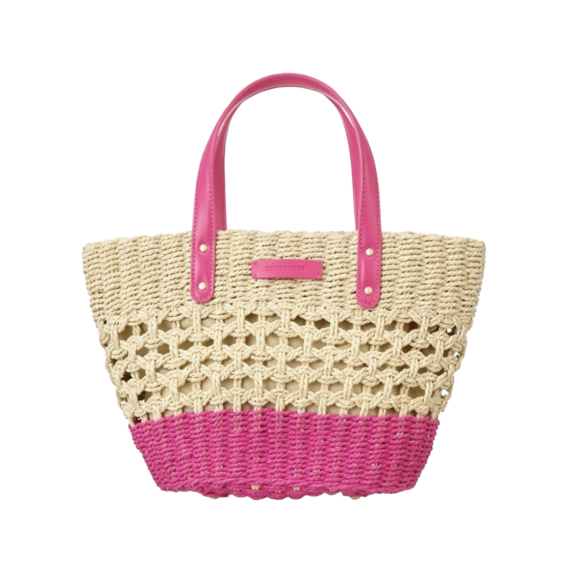 韓国スタバ★[25夏2] Aloha Raffia Tote Bag Brown 25サマー【韓国スタバ】Aloha Raffia Tote Bag Brown (Starbucks