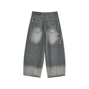 (W) hugyourskin Korilakkuma Washed Jeans Dark