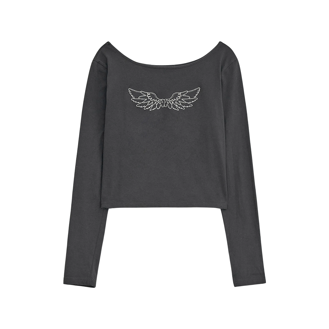 - (W) hugyourskin Angel Wing Top Charcoal