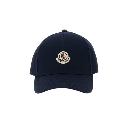 K2-091-3B00043-04863-778 Moncler Cotton Gabardine Baseball Cap Navy Blue - 25FW