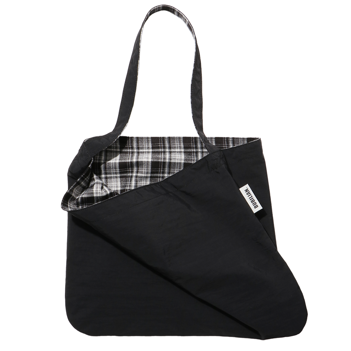 버빌리안 시오 리버서블 에코백 블랙체크&블랙(Bubilian Seio Reversible Eco Bag Blackcheck&Black)
