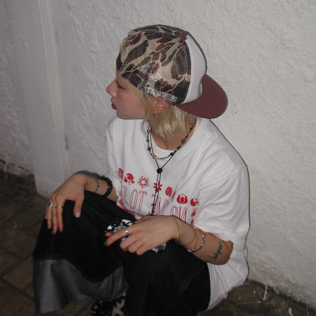 Not New Basic nn Mesh Cap Brown 착용 스타일 - 4