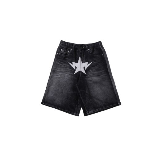 - BAPE Fake Print Relaxed Fit Sweat Shorts Black