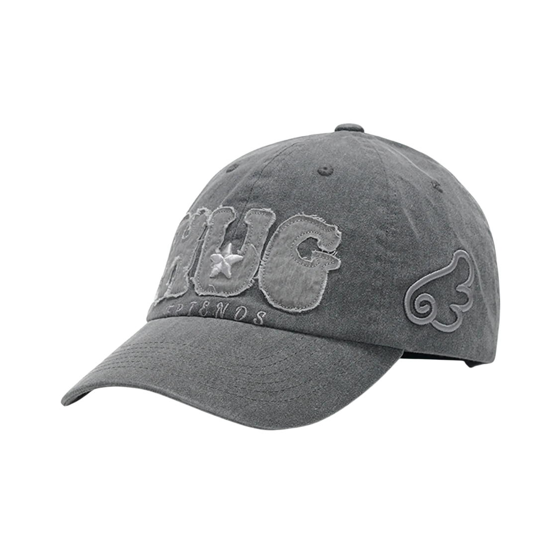 (W) 허그유어스킨 허그 프렌즈 캡 차콜((W) hugyourskin Hug Friends Cap Charcoal)